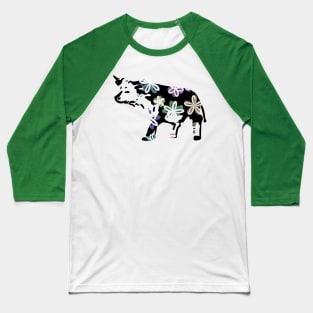 Cow with flowers Baseball T-Shirt